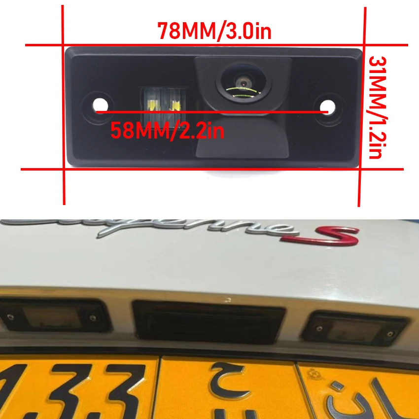 1080P Hd Cd 140 Graden Achteruitkijkcamera Voor Porsche Cayenne 9Pa 957 958 2002 ~ 2005 2006 2007 2008 2009 2010 Auto Nachtzicht