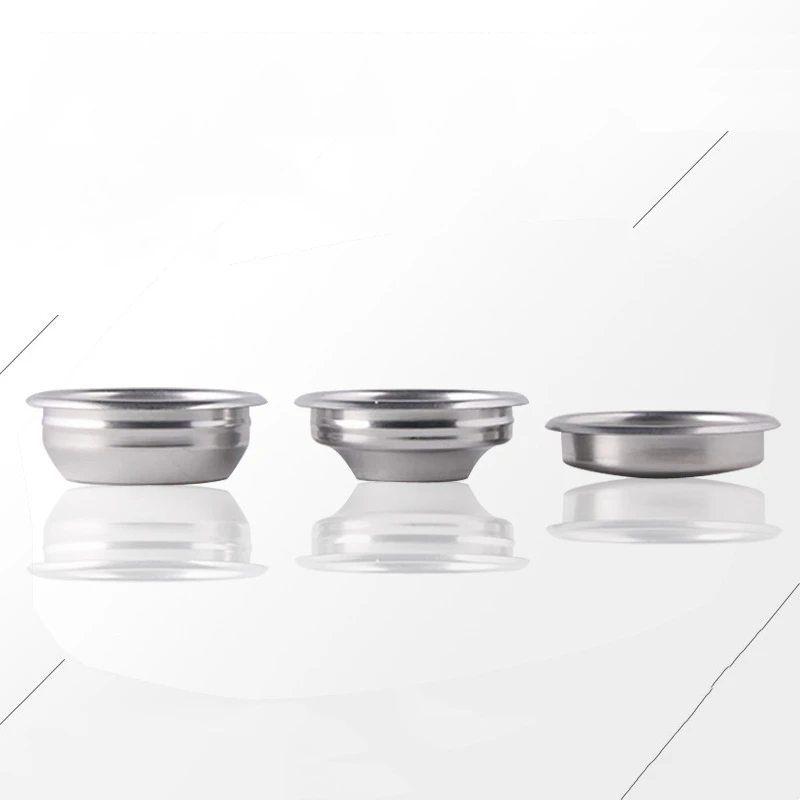 1Pcs 304 Stainless Steel Coffee Filter Basket Single 1 Cup Double 2 Cup 51/54/58mm Portafilter Single/Double/Four Person