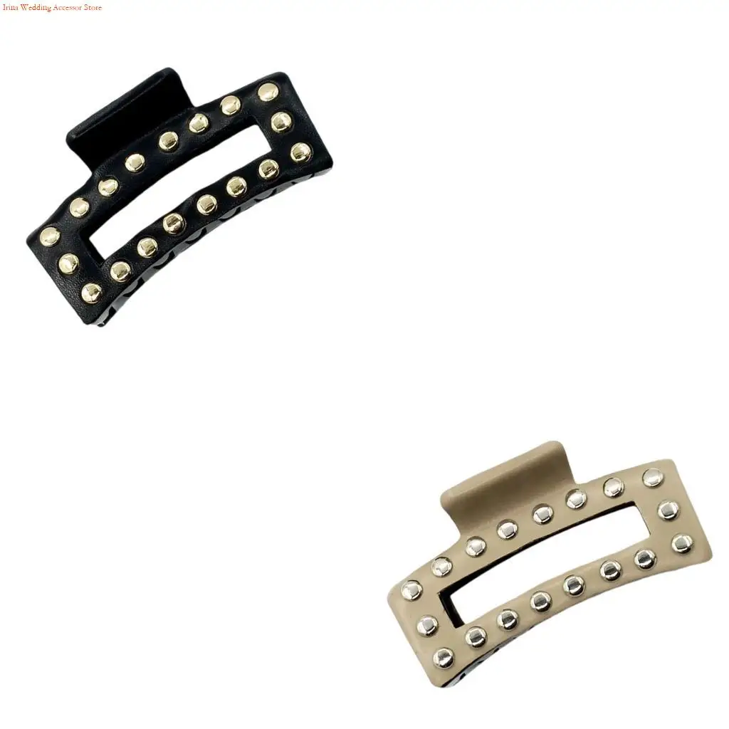G92D Practical And Lightweight Hair Claw With Studded Detail Hair Clip Stylish Hair Clamp For Daily Commute Or Festivals