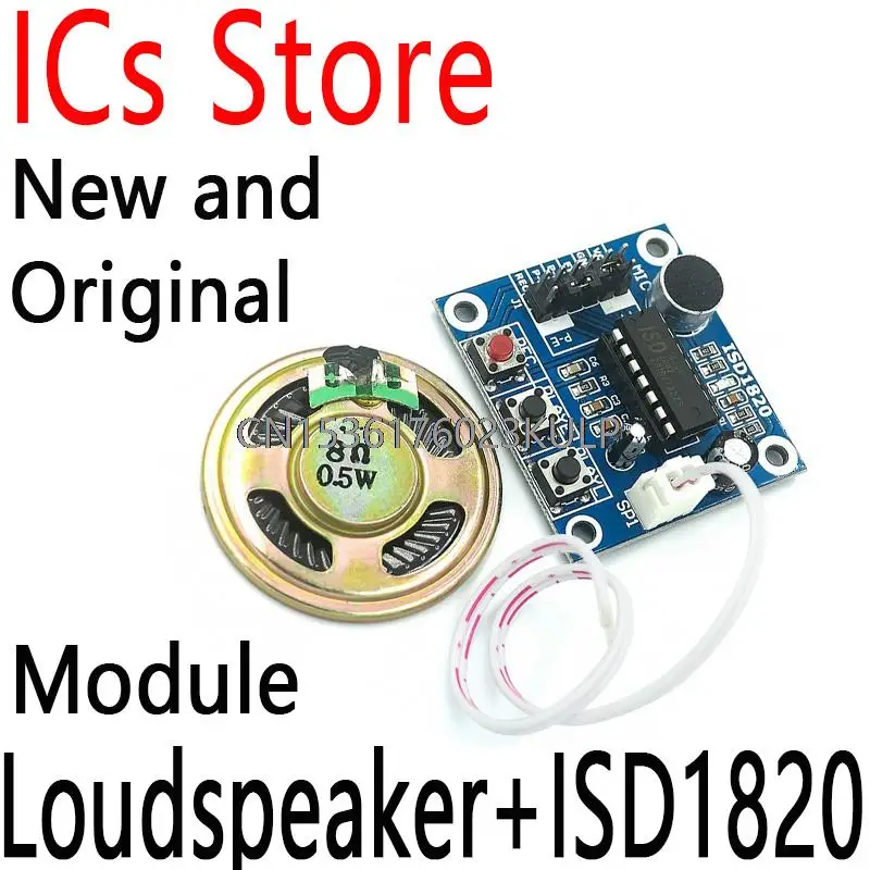 Sound Voice Recording Playback Module With Mic Sound Audio Telediphone Module Board With Microphones Loudspeaker+ISD1820 