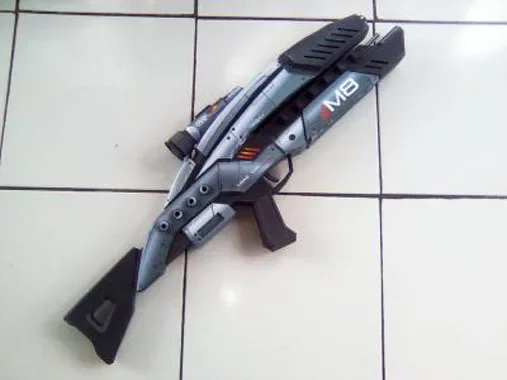 Mass Effect M8 Paper Model 1:1 Firearms Rifle Machine Gun Assault Rifle Handmade DIY Toy