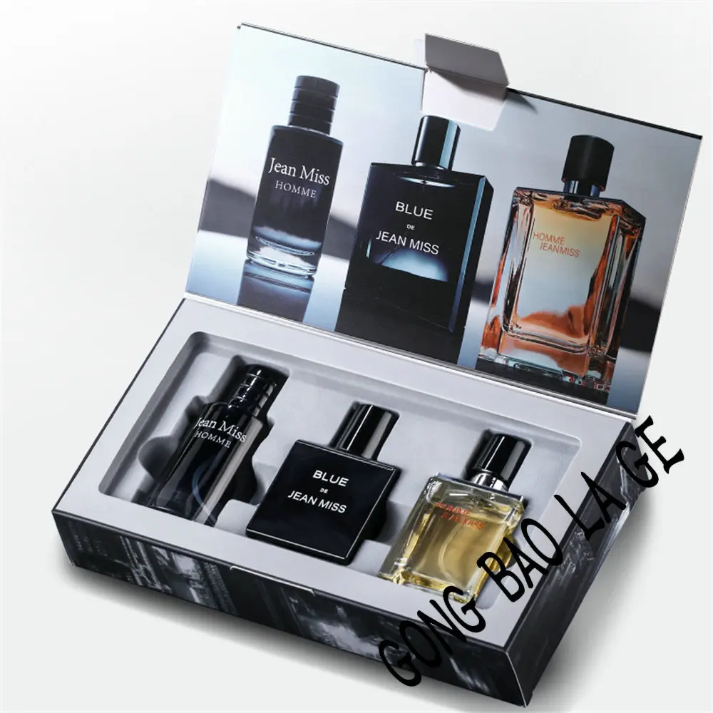 ​High Quality 90ml Men Perfume Gift Box 3pcs Set Colognes Fascination Man Profumo Uomo Lasting Attracting Women Parfums Homme