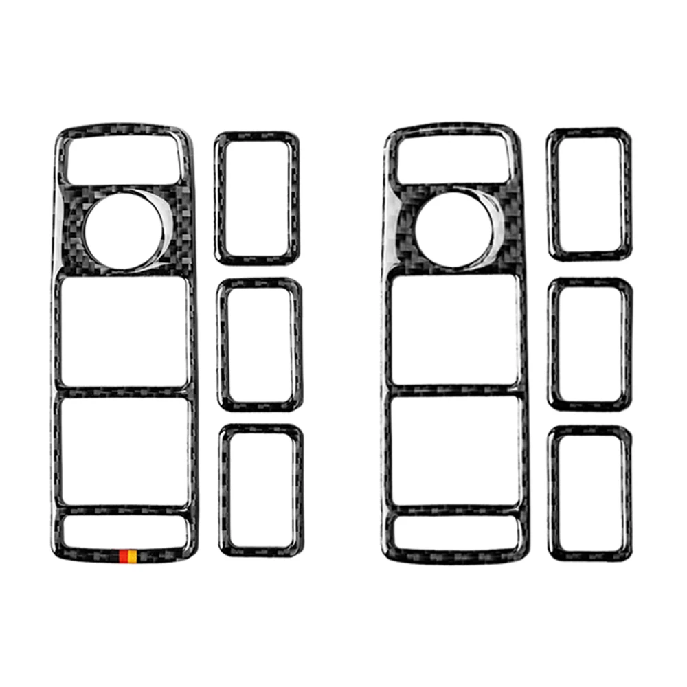 Carbon Fiber Car Window Lift Button Frame Car Sticker For Mercedes-Benz A B C E GLE GLA CLA GLK Class W176 W204 W212 W166 W218