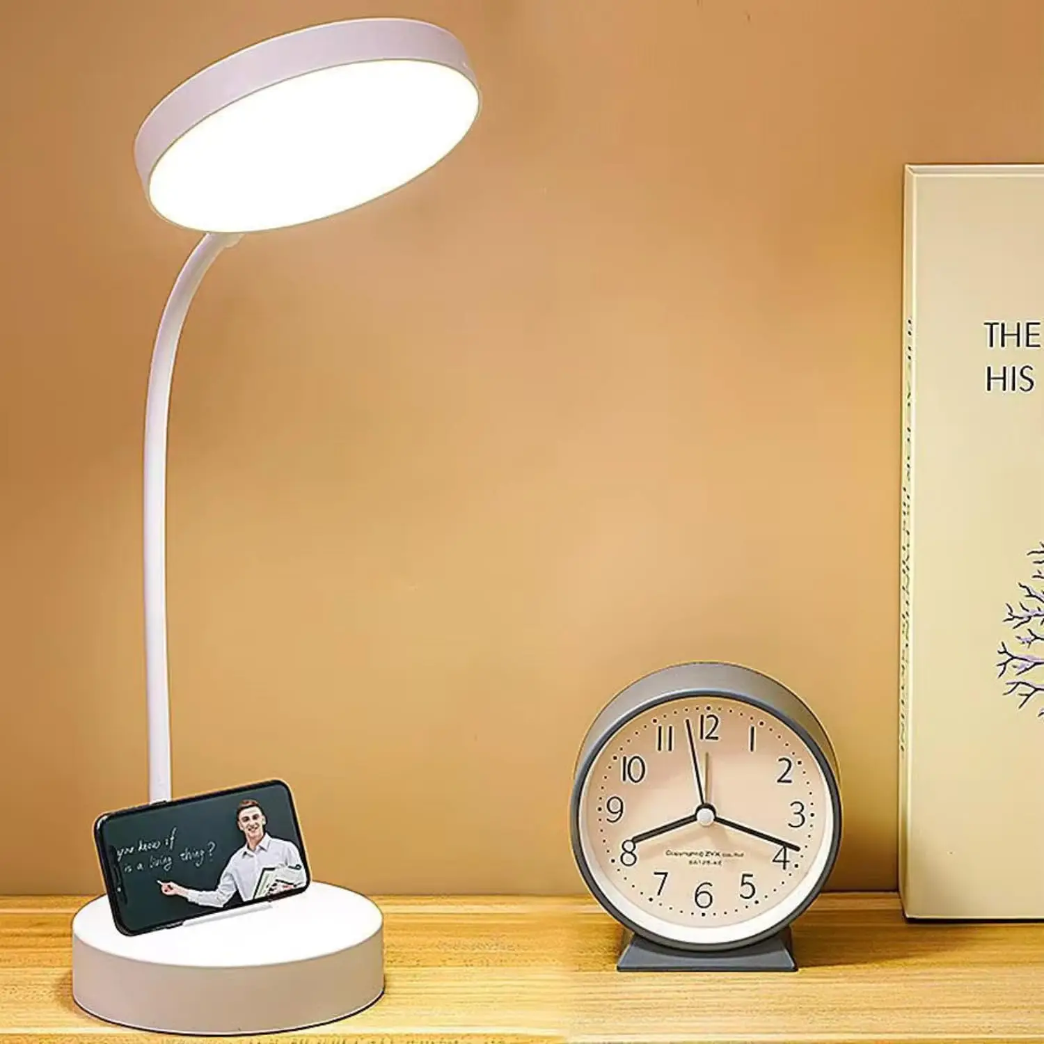 LED Desk Lamp Portable Table Light USB Charging 3 Brightness Eye Protection Touch Control Adjustable Gooseneck for Bedroom