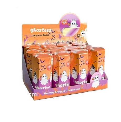 

Halloween Ghostees Small Figurines for Phone Halloween Ghost phone Figurine Mini Figure Model Doll Peel-and-stick Ornament Gift