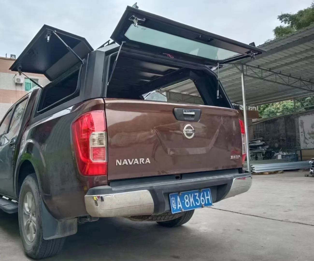 pickup truck topper hardtop with Emergency Recovery Board hard top navara canopy for Nissan Frontier np300 d40 L200 Hardbody