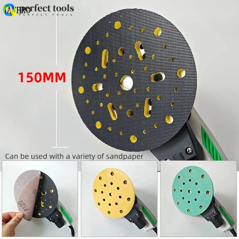 6 Inch 17 Holes Eccentric 5MM Brushless Electric Dry Grinder Sandpaper Machine Polishing Power Tools Car Painting Grinding
