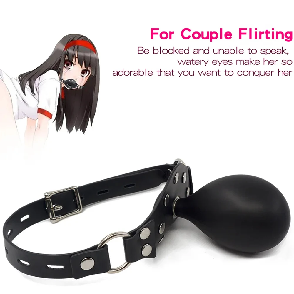 Adult Games Mouth Plug Inflatable Ball Gag SM Bondage Fetish Sex Supplies Toy For Women Couples Bdsm