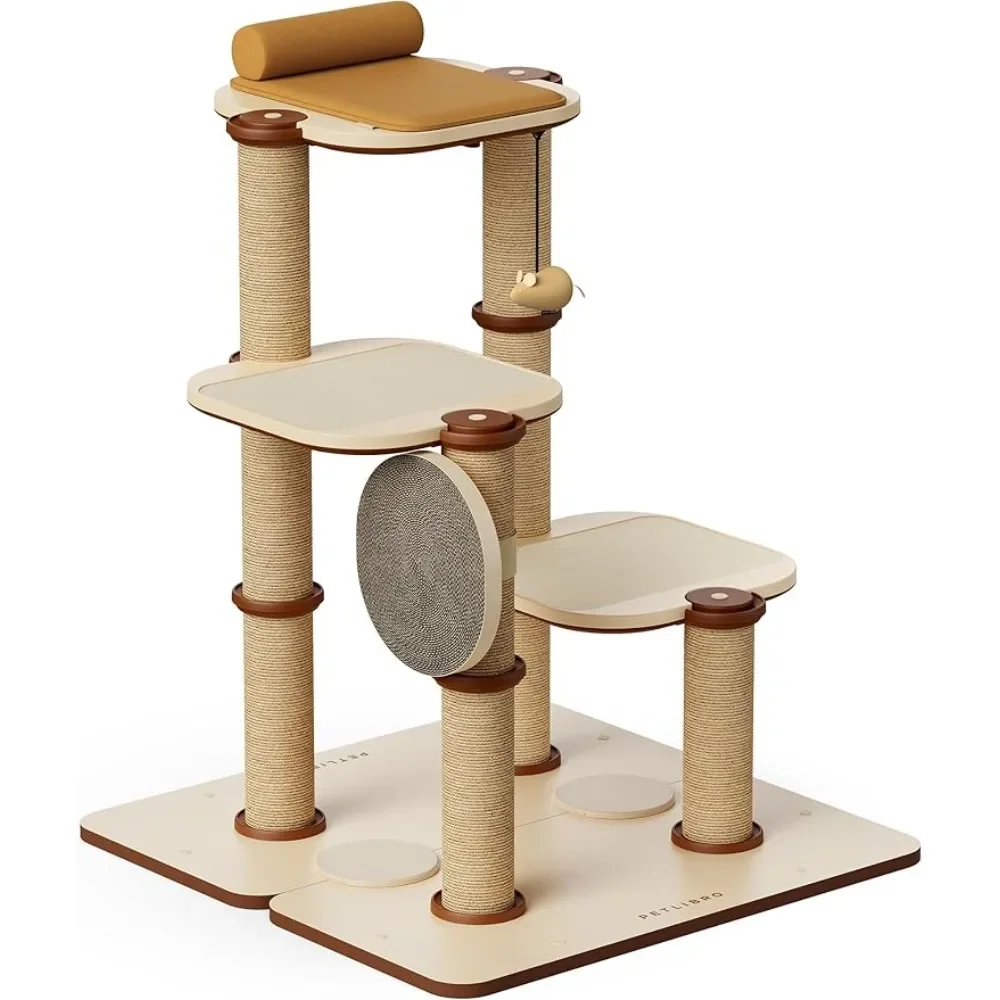 

Infinity Cat Tree Tower for Indoor Cats, Modular Design with Cat Bed, Toy, Felt Pads, Sisal Scratching Posts, 2-Second Setup