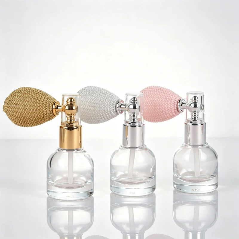 15ml Balloon AirBag Perfume Bottle Spray Atomizer Refillable Round Luxury Portable Transparent Empty Glass Spray Atomizer Bottle