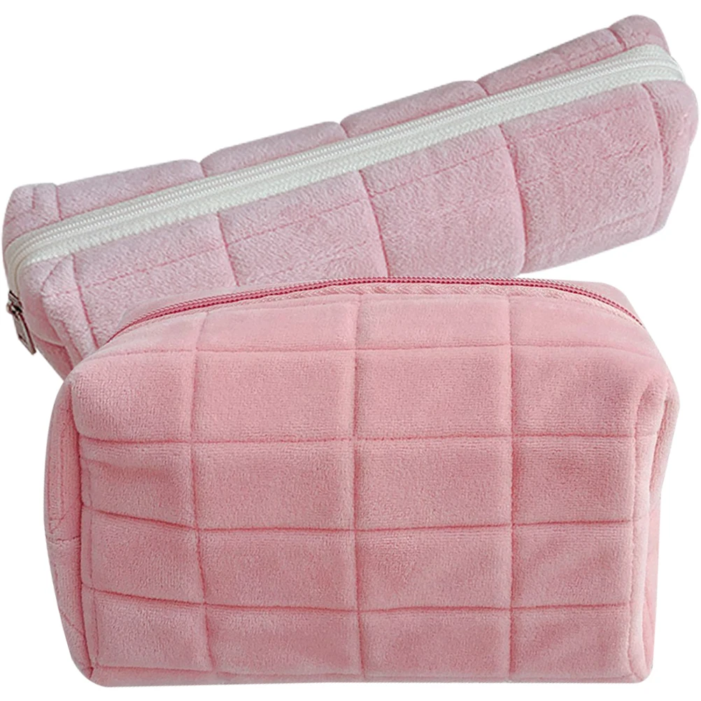 

2 Pcs Large Capacity Makeup Organizer Bag Cosmetics Storage Travel Toiletry Brush Holder Bag For Brushes