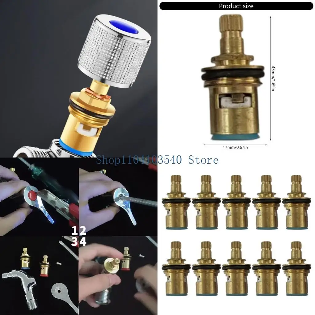 02DC Solid Brass Tap Cartridge Long service  Faucet Spools For Hot & Cold Water Use