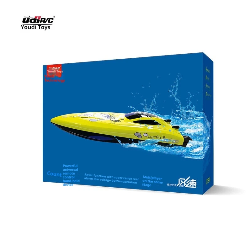 Yudi เรือเร็วความเร็วสูงเรือรุ่น Airship Racing Speedboat ไฟฟ้ากันน้ําของเล่นเรือเด็กรีโมทคอนโทรลของเล่นเรือ