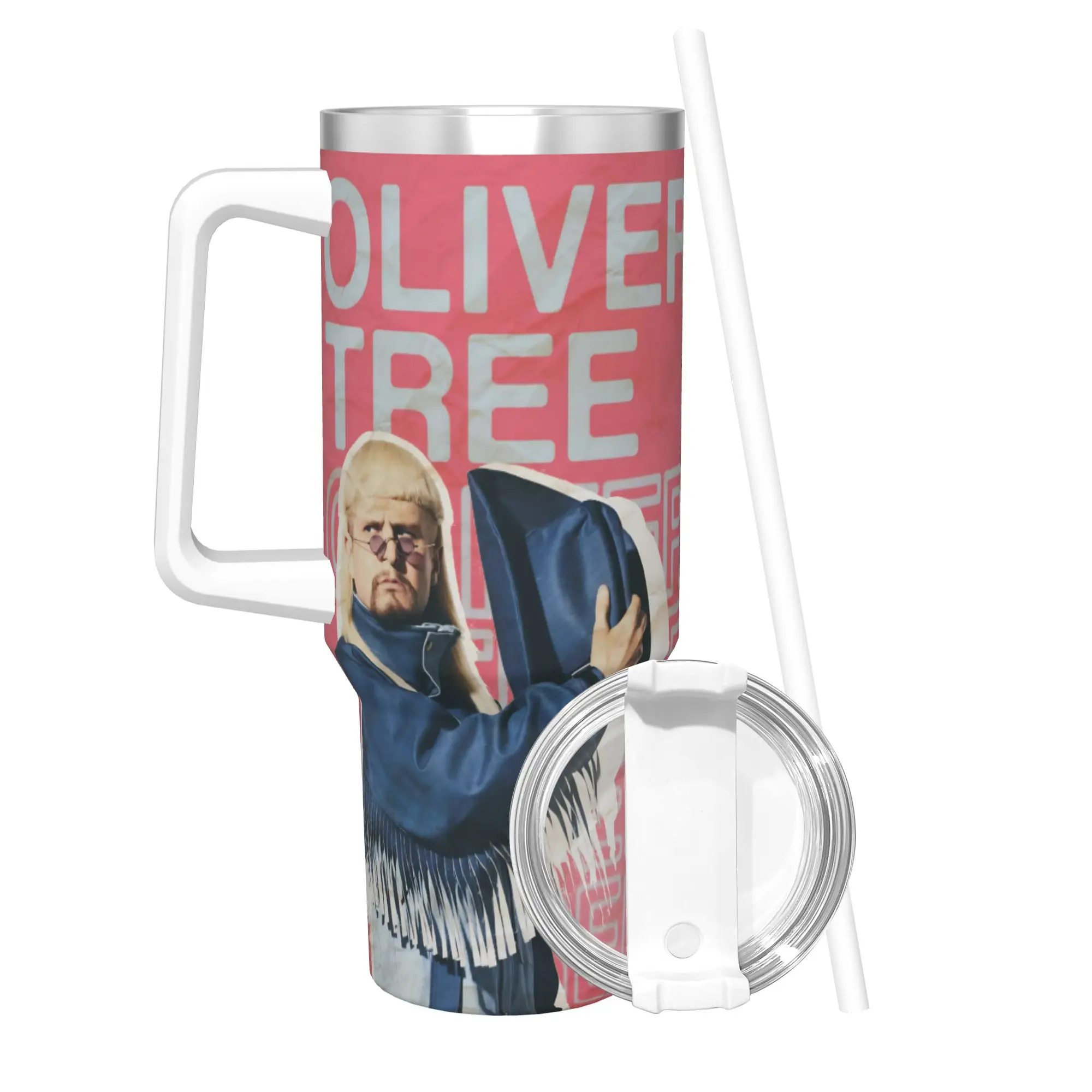 RIP Oliver Tree 1993-2026 Tumbler 40oz Stainless Steel Double Wall Vacuum Insulated  Travel Mug With Straw