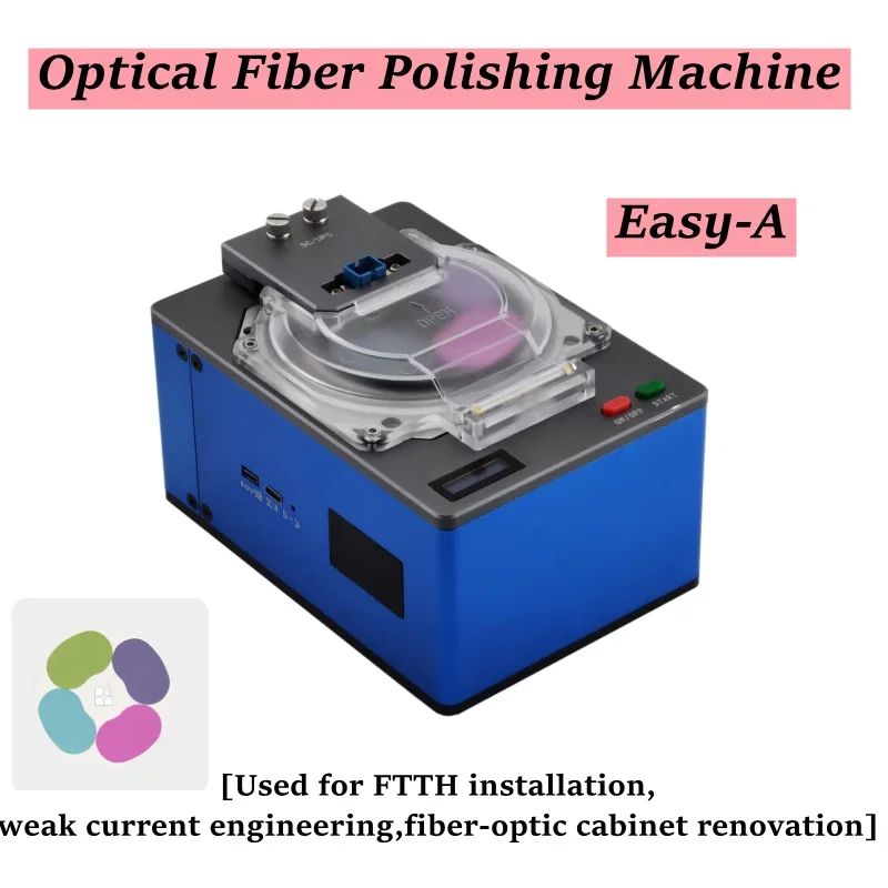 Optical Fiber Polishing Machine Easy-A Fiber Optic End Face Former 60sPolishing Used for FTTH Installation Weak Current Engineer