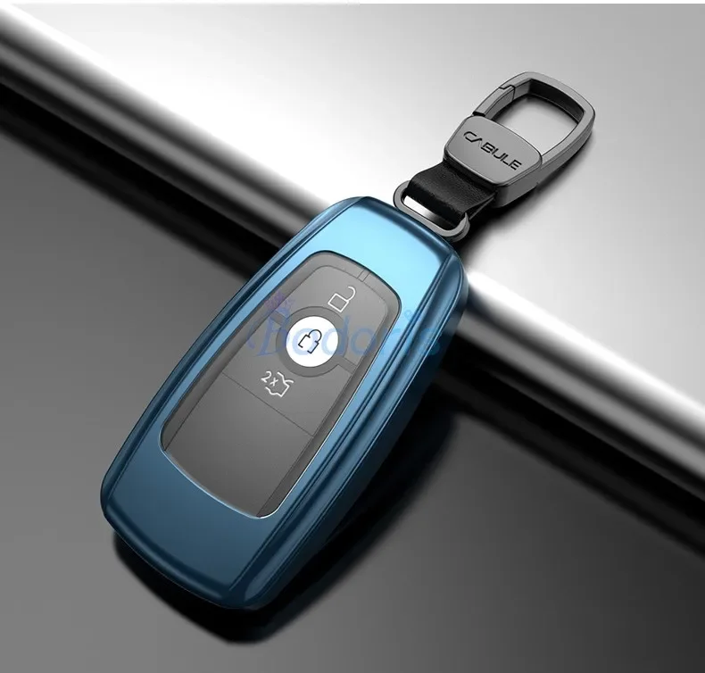 Full Cover Key Chains Case Ring Cover Aluminium Alloy For Ford Explorer U625 2020 2021 Car Styling Accessories