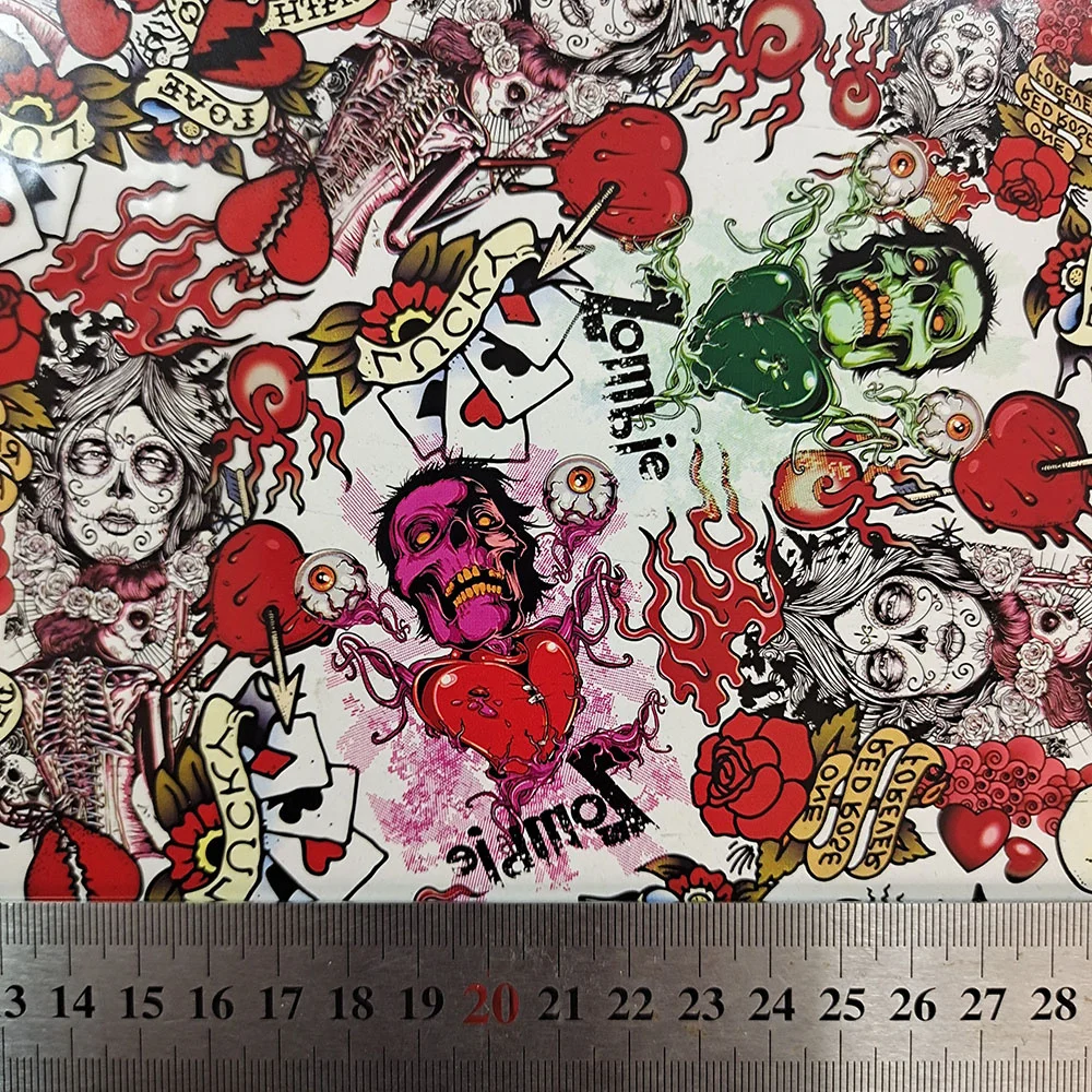 

Бесплатная доставка! Гидрографическая пленка с изображением черепа H2024, длина 2 м, 6 м, 10 м, 20 м, ширина 50 см