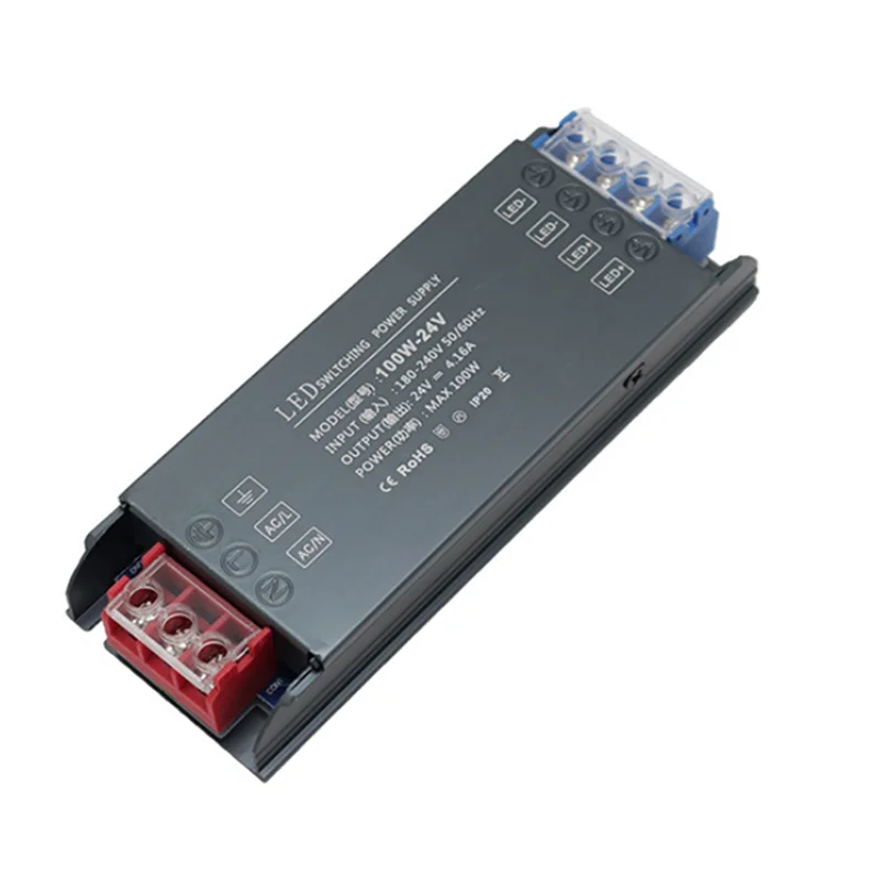 A95I-Power Adapter LED Light Driver 24V AC Input 100W AC180-240V Mute Lighting Transformer LED Power Supply