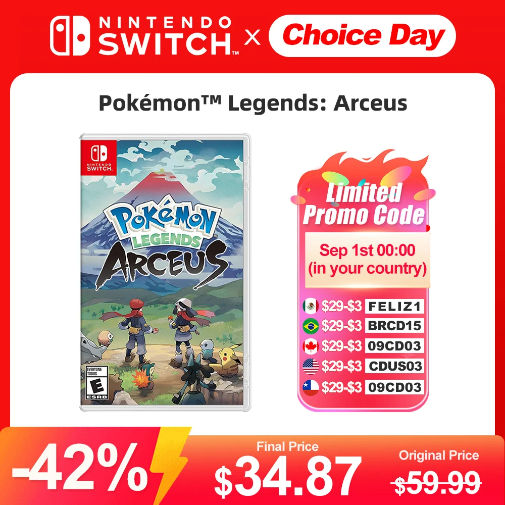 

Pokemon Legends Arceus Nintendo Switch Game Deals 100% Official Original Physical Game Card Action Genre for Switch OLED Lite