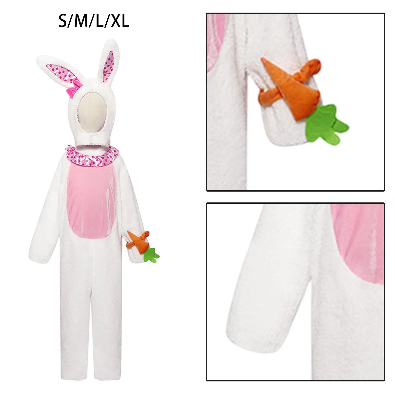 Kids Bunny Costume Fashion Comfortable Gifts Bunny Jumpsuit for Carnival Holiday