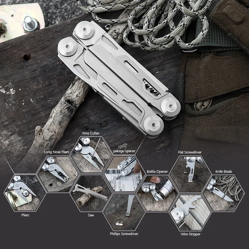 Multitool 12-in-1 Multitools Pliers with Professional Multi-tool for Survival Camping and Hunting Gifts for Men Dad Hus band