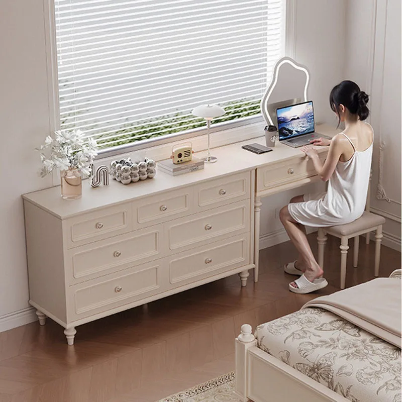 

Women Computer Vanity Table Comfortable European Makeup Accessories Dressing Table Chair Mirror Vestidores Trendy Furniture