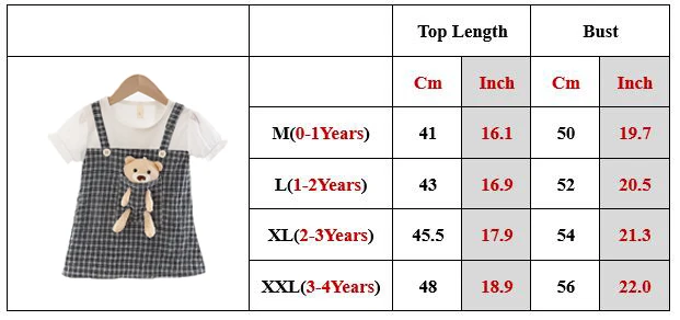 0-4y Baby kleid mit Bären tasche elegantes Prinzessinnen kleid Plaid Kleinkind Outfit Kurzarm Kinder kleidung Vestidos a1160