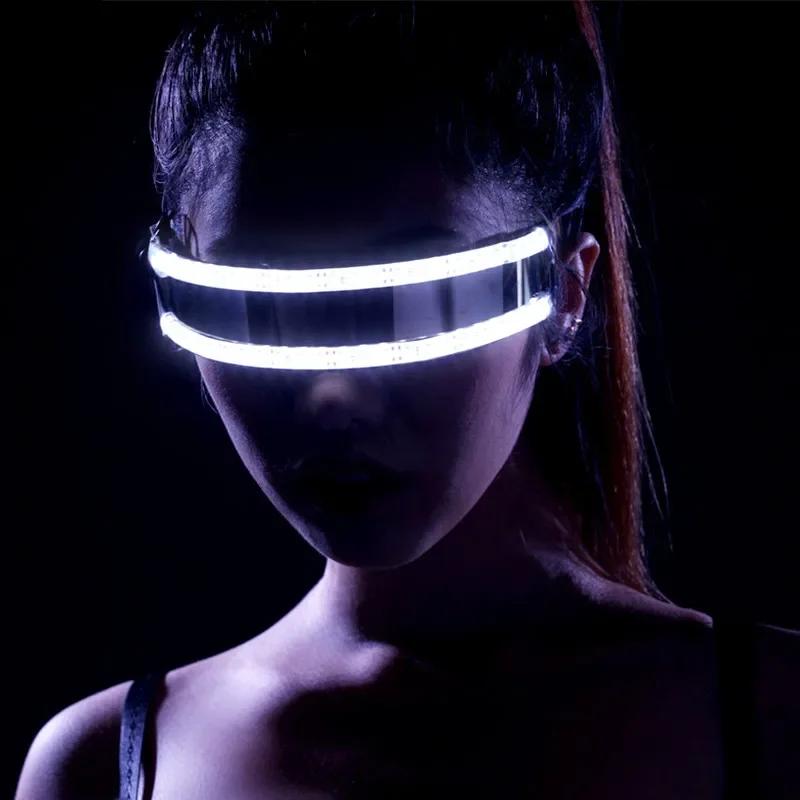 Lunettes d'éclairage de scène LED pour femmes et hommes, costume phtaleux, cosplay de fête d'Halloween, lumière créative, cool