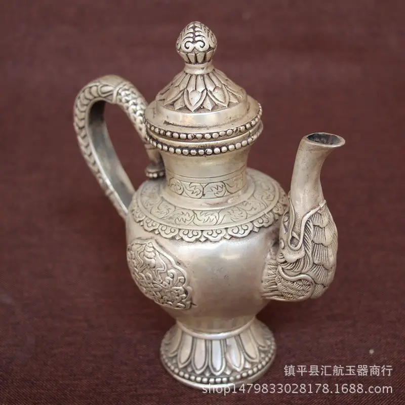 

Antique Miscellaneous Tea Handmade Feng Shui Copper Vintage Collection Gift Dragon Mouth Pot Small Crafts