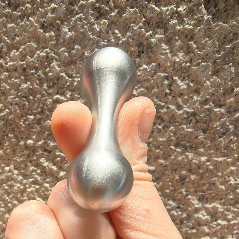 Cool Two-headed Knucklebone Spinner Fidget Stainless Steel Spinning Baole Bead Begleri Toy Anti Anxiety Bone Fingertip Spinner