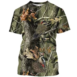 Hunting Animals Print Men's T-shirts Summer Casual Camouflage Wild T Shirt For Men Fashion Street Unisex Short Sleeve Loose Tees