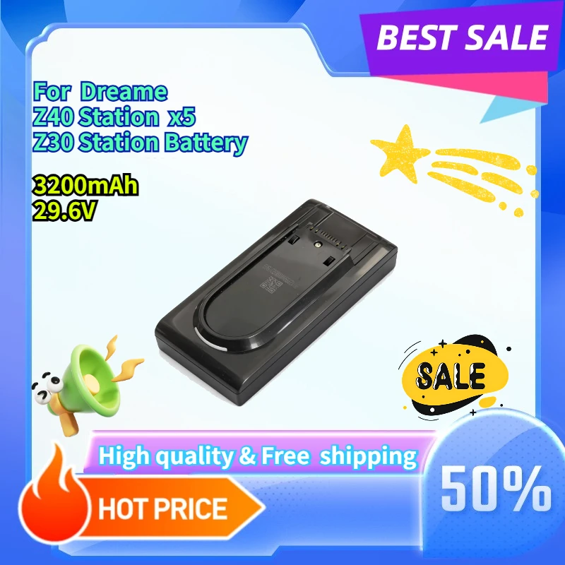 

3200mAh High quality For Dreame Vacuum Cleaner Z40 Station x5 z30 station Battery Pack Charging Lithium Battery Accessories