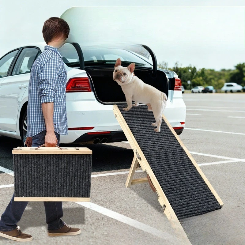 Solid wood elderly dog portable pet ladder multi-scene adaptation to cross-border resources