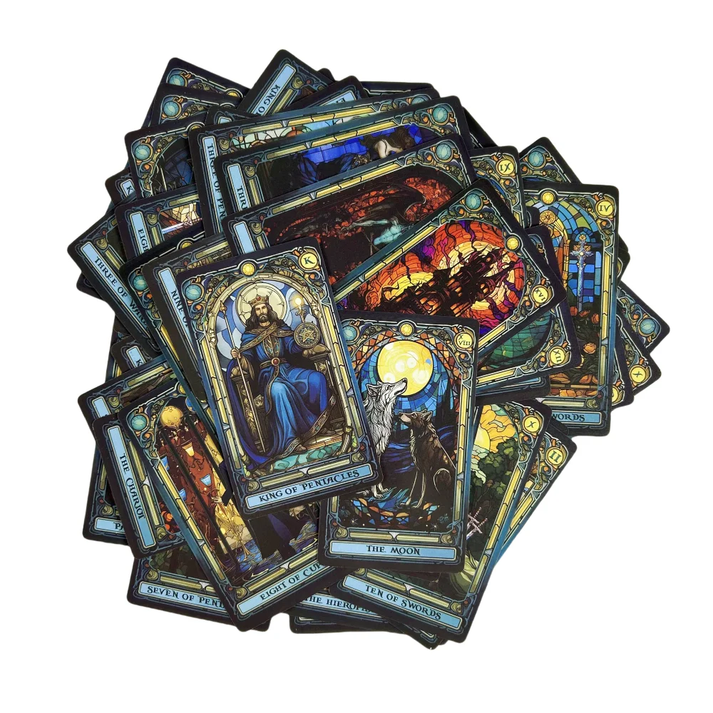 ๐ฎ Complete Stained Glass Tarot Deck โ High-Quality Divination Cards for Insight & Intuition 6