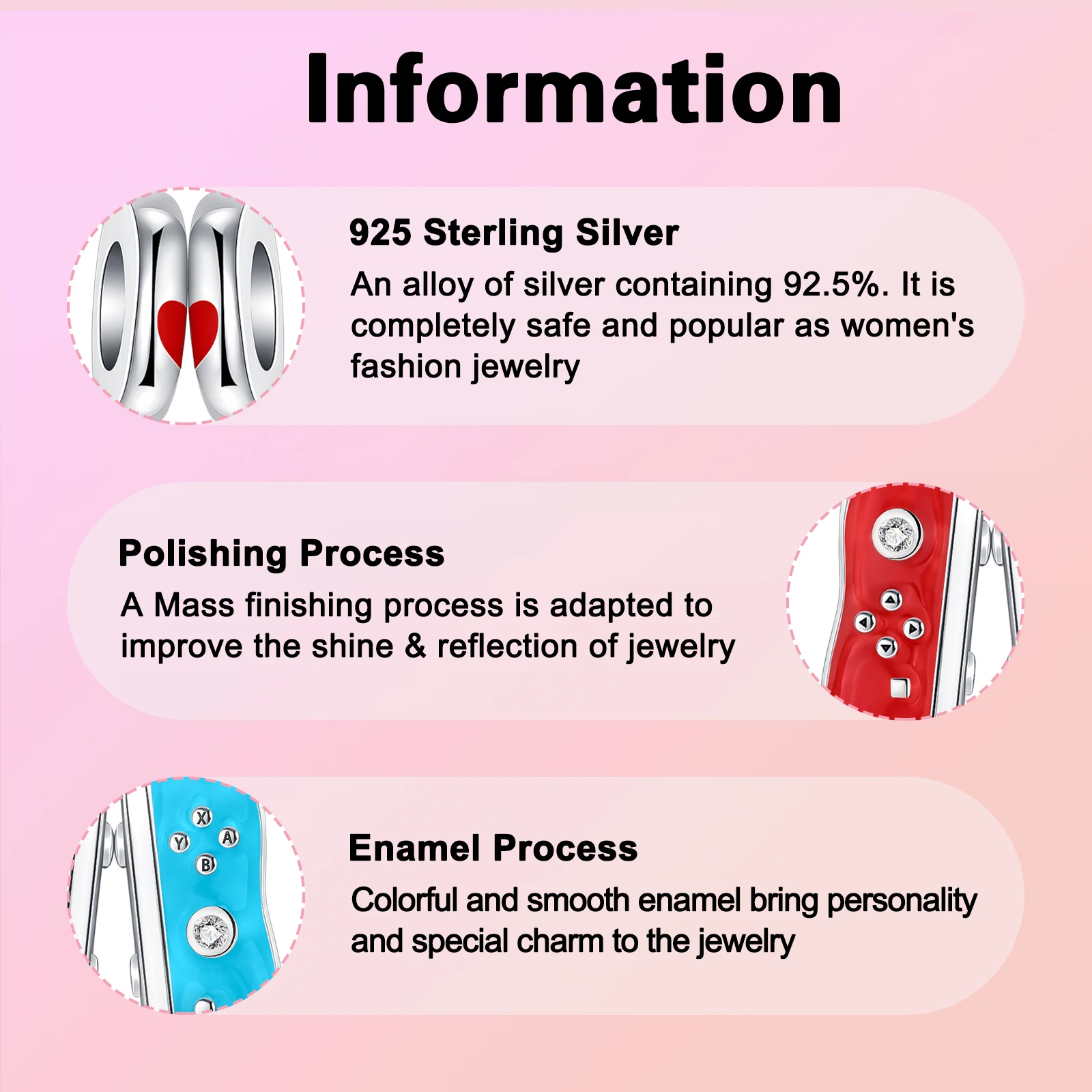 لعبة غمبد قلادة للنساء ، 925 فضة ، أحمر ، أزرق ، يناسب أساور باندورا الأصلية ، لتقوم بها بنفسك ، صنع المجوهرات ، هدية