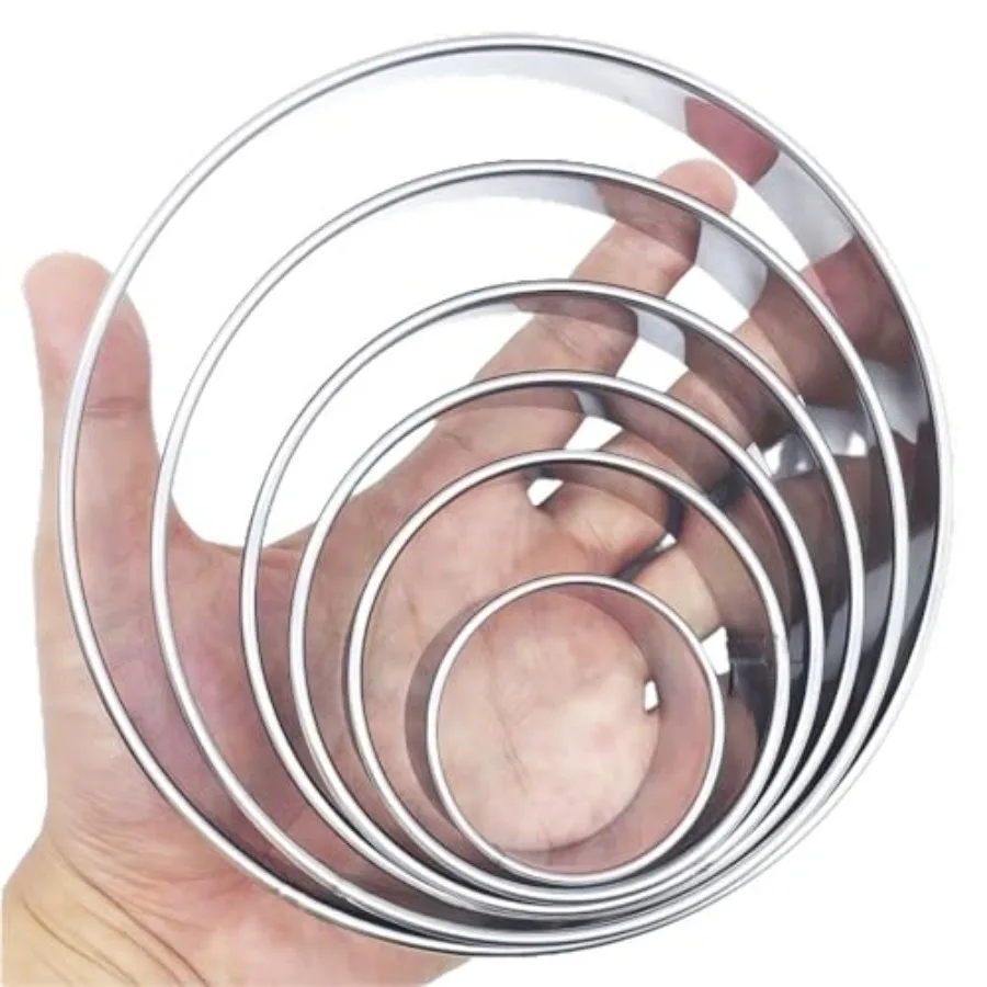 

Набор круглых формочек для печенья из 6 шт., 2 3 3,5 4 5 6 дюймов, формочки для печенья для выпечки, большие круглые формочки для печенья, различные упаковки, металлические стойки