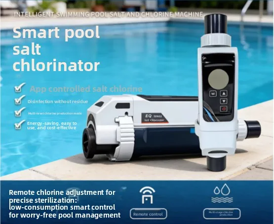 Smart APP Controlled Salt Chlorine Generator for Pool Compact Multi-Function Electrolytic Cell Sanitizer Disinfection System