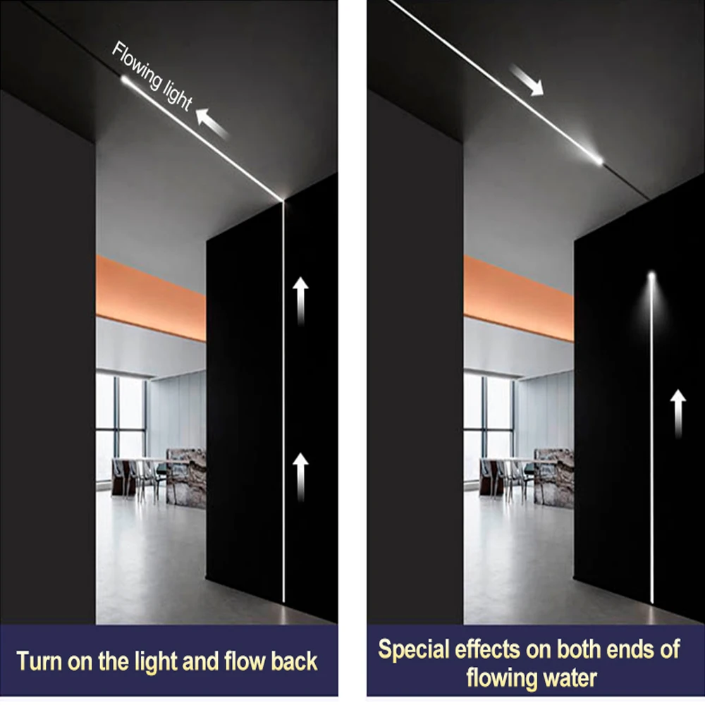 10 متر 20 متر تشغيل المياه المتدفقة LED قطاع PIR محس حركة 24 فولت 2835 الحصان سباق ضوء بكسل مرنة الخطي مصباح عكس الضوء الموقت