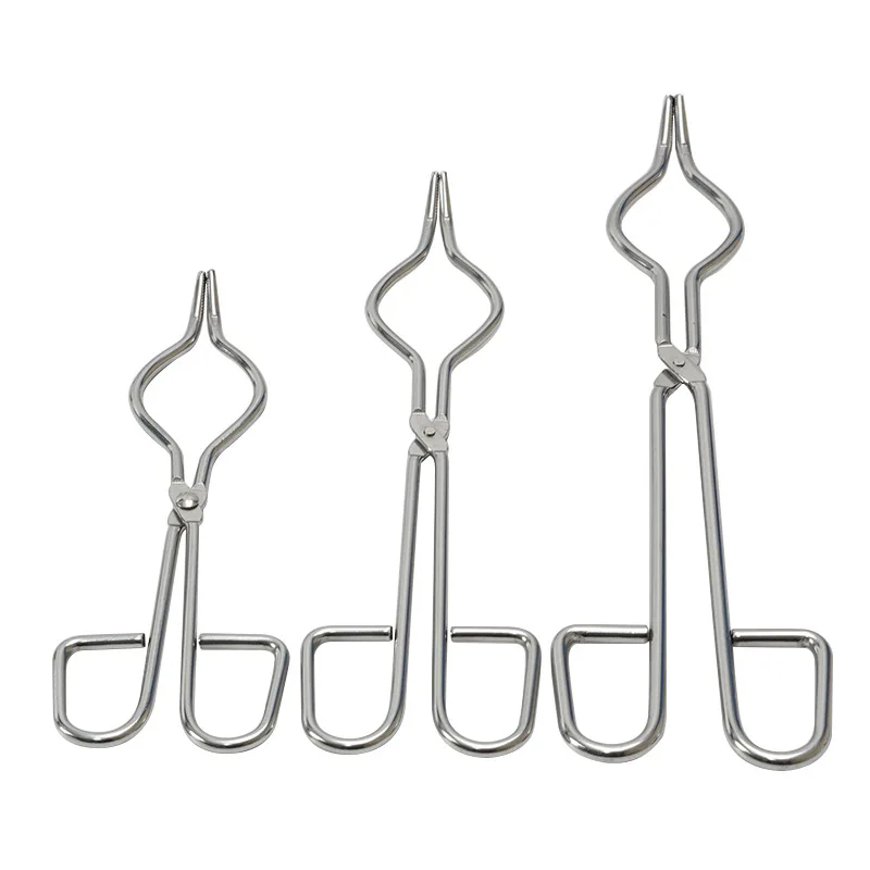 pottery Glazing Tool Professional Grade Crucible ceramic Dipping Tongs Graphite Melting Plier Holder Chrome Plated Beaker Clamps