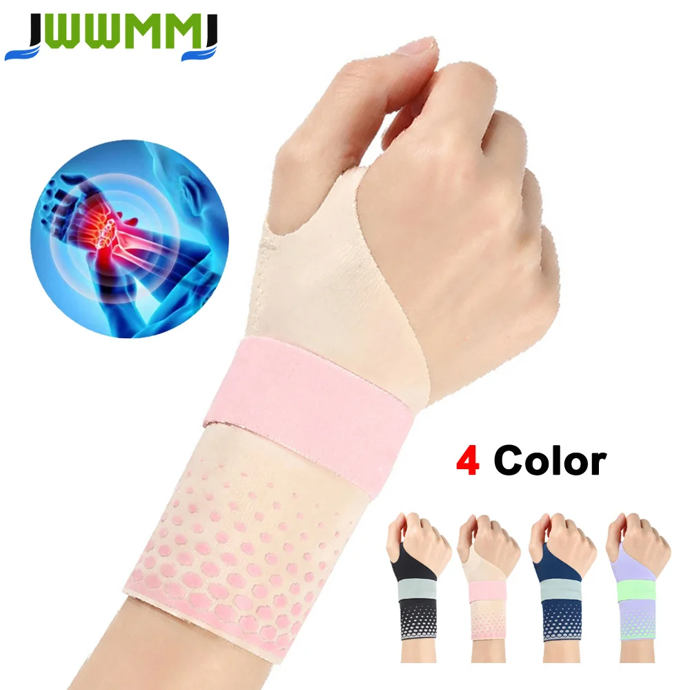 Ultra Thin Wrist Brace for Tendonitis, Sprain, Arthritis, Invisible Soft Thumb Wrist Support Sleeve with Adjustable Compression
