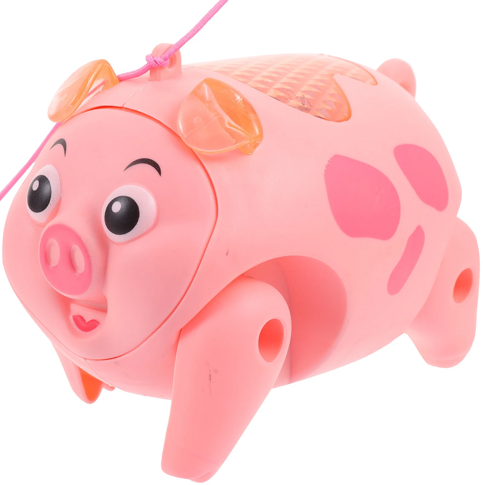 حبل خنزير كهربائي للمشي، ضوء موسيقي مقلد على شكل حيوانات للأطفال، هدية عيد ميلاد داخلية، ديكور خنزير كرتوني مضيء #4