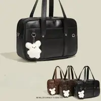 Bolso de uniforme JK de estudiante bidimensional japonés, mochila escolar de PU para chica, bolso de mensajero impermeable resistente al desgaste de un solo hombro