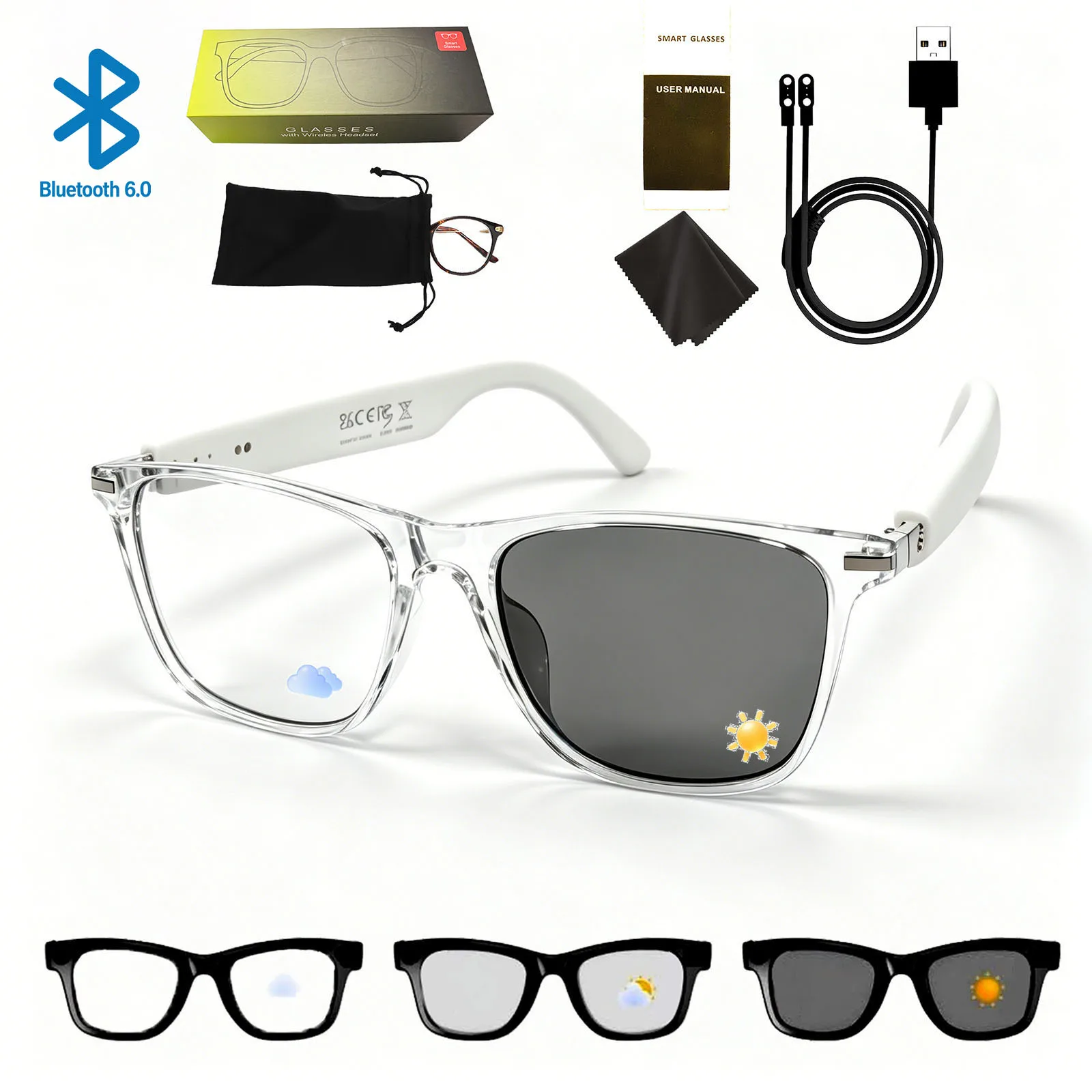 GlassesSet M01Bai W