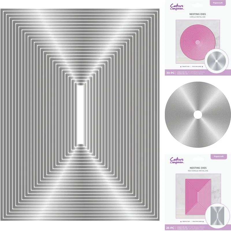 Rechteckiger Kreis, oval, Metall-Stanzformen, Sammelalbum, Tagebuch, Dekoration, Schablone, Prägevorlage, DIY-Grußkarte, handgefertigt, 2025,
