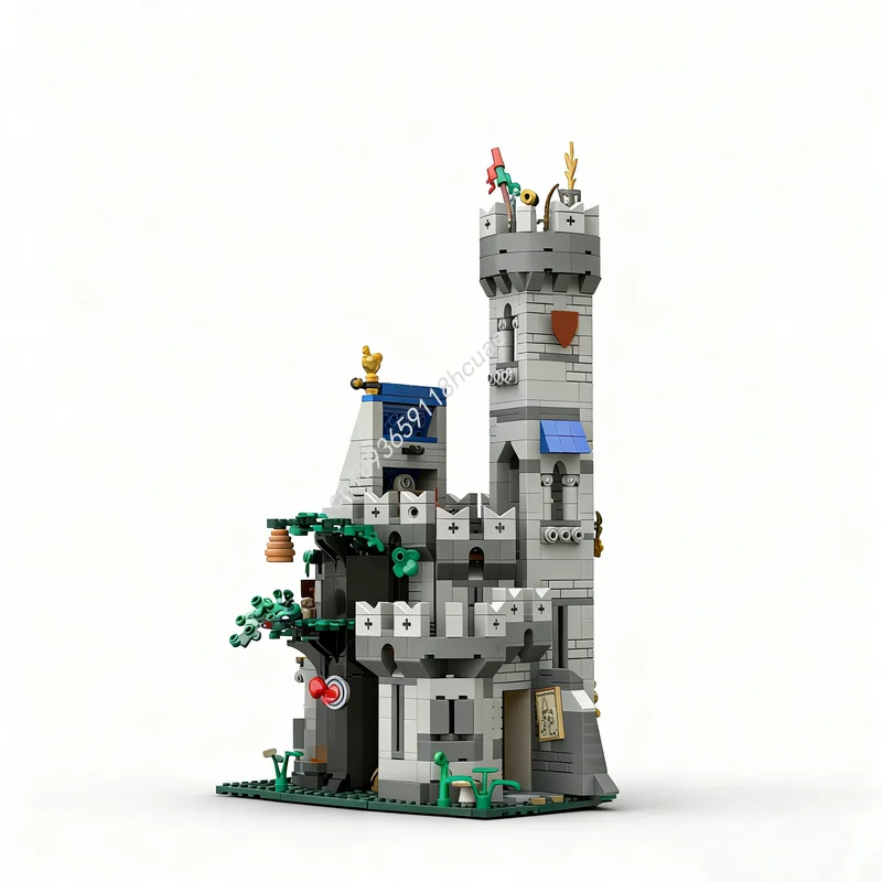 

1078 деталей MOC Замок Лесных охотников: Скрытый Дол, Модель-конструктор, Архитектурные блоки, Идея для рождественского подарка