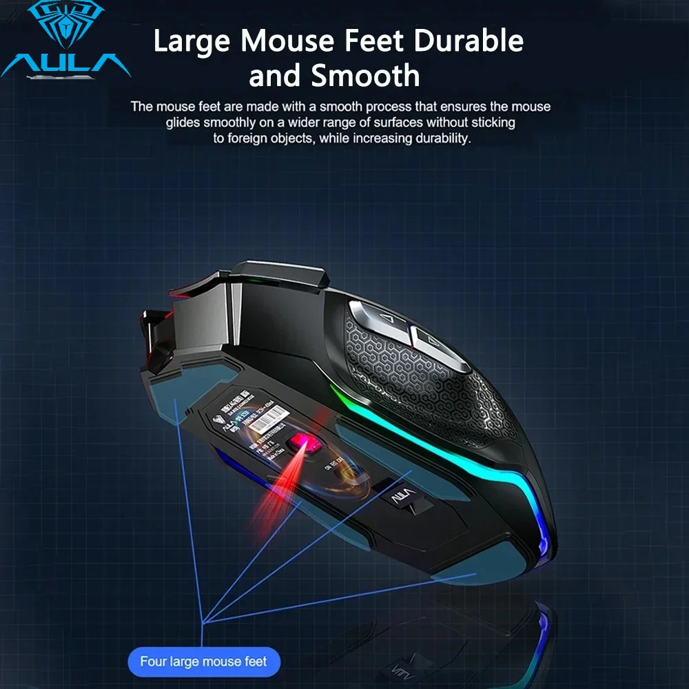 AULA SC550 ゲーミングマウス 2.4G ワイヤレス - Esports Gaming Design のレビューと価格