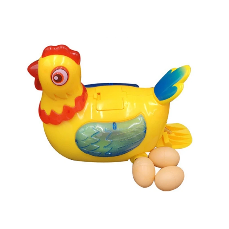 Kids Fun Chicken Laying Eggs Toy with Sound Music Children Electric Cute Hen Robot Animals Baby Interactive Educational Toys