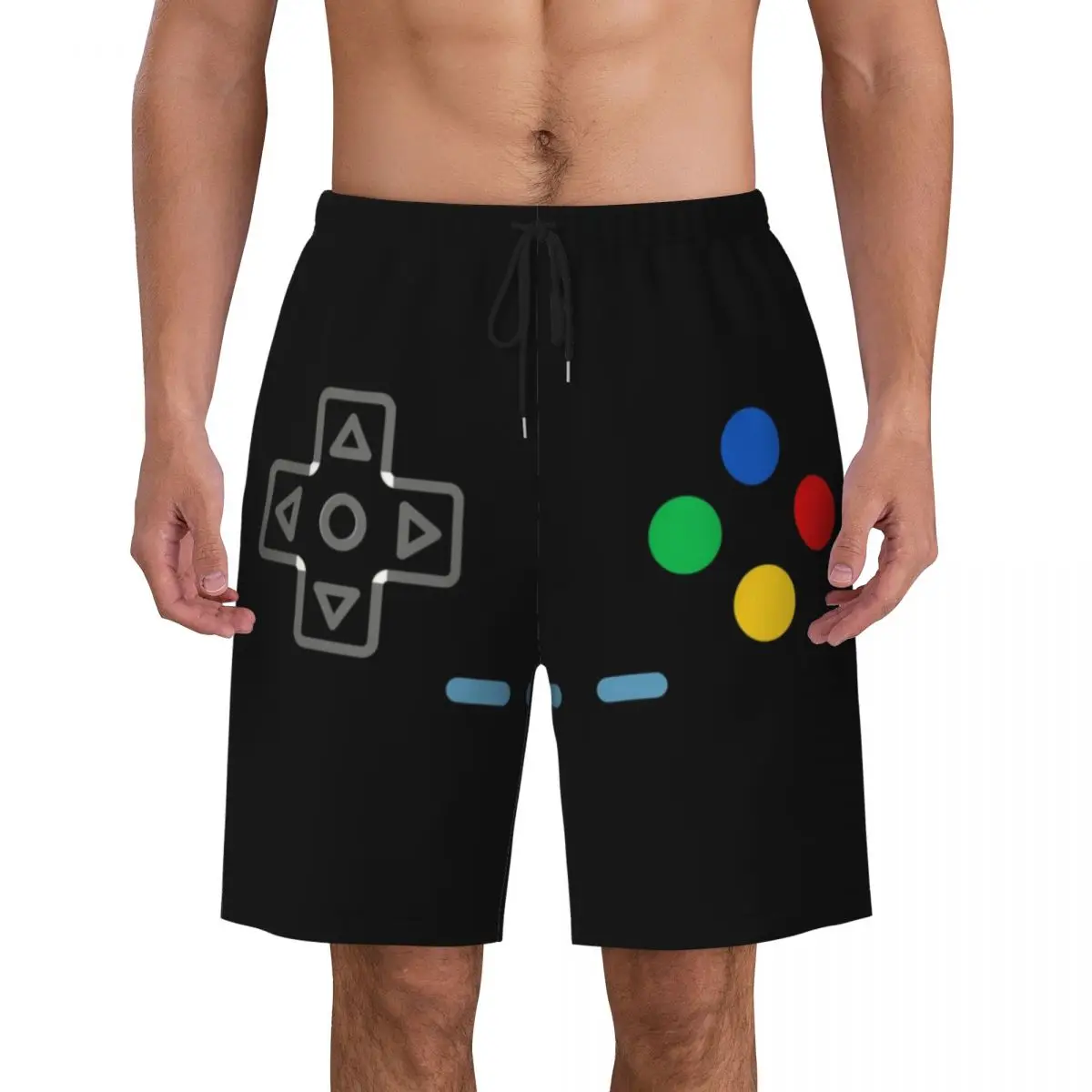 Retro Video Game Controladores Boardshorts, Quick Dry Board Shorts, Gamer computador, Gaming Lover Swim Trunks, Impresso ternos de banho