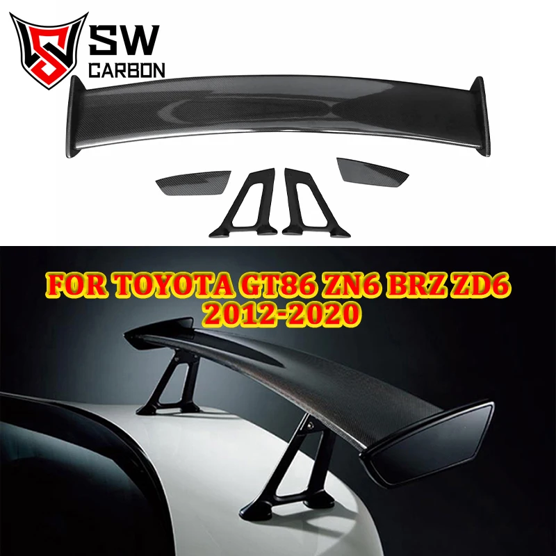 

Высококачественный спойлер на заднее крыло багажника из углеродного волокна, сплиттер для губ для Toyota GT86 ZN6 BRZ ZD6 2012-2019, спойлер на заднее крыло
