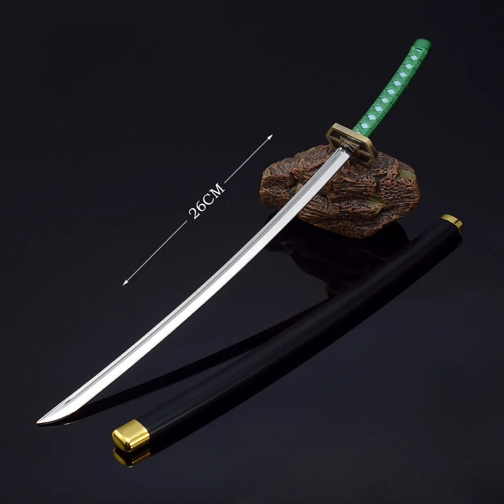 26cm All Metal Various Weapon Zanpakutou Katana Bleach Anime Tensa Zangetsu Zaraki Kenpachi Handicraft Desktop Ornament Gift Toy